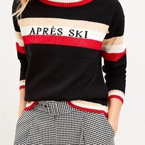 Black and Red Women's Turtleneck Sweater